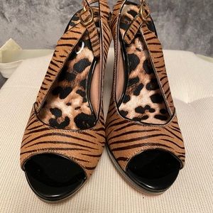Leopard Calf Hair heels